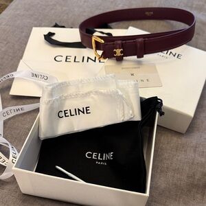 Celine - MEDIUM 25MM VIVIENNE BELT IN TAURILLON LEATHER